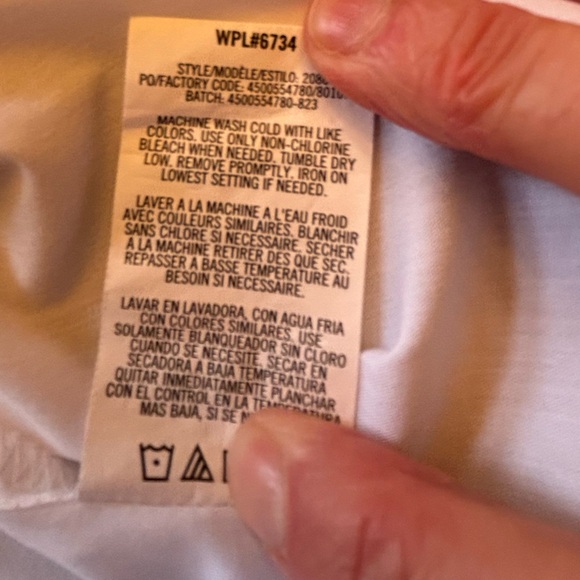 Boys White Van Heusen Button Down Shirt Size 14/16 *like new* - Picture 3 of 4